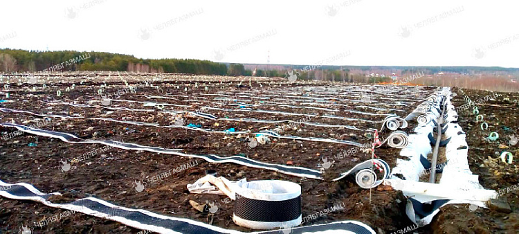 Монтаж системы пассивной дегазации на полигоне ТКО "Егорьевский"