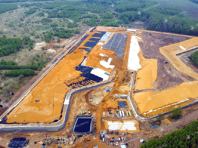 Монтаж активной системы дегазации полигона ТКО "Воловичи"